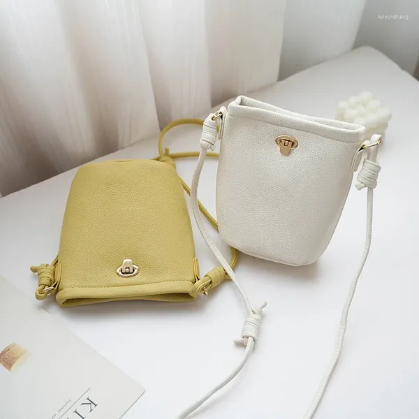 Bolsos de noche tendencia estilo coreano Mini cubo para mujer niña pequeño hombro señora Simple bolso de teléfono móvil y bolso Bolsa femenina