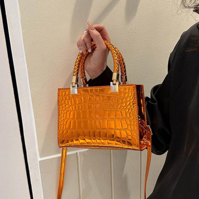 Akşam çantaları trend kadınlar için küçük taş desen crossbody omuz çantası 2023 tasarımcı çanta moda tote