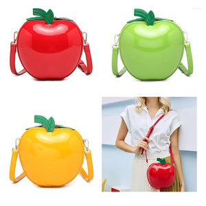 Bolsas de noche Fruta de moda Forma de manzana Bolsa de hombro Mujer Cremallera Gran capacidad Mensajero Casual Correa ajustable Bolso cruzado