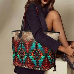 Avondtassen TwoheartsGirl American Tribal Patroon dames schoudertas grote capaciteit reisbakken casual opslag handtassen bolsos mujer