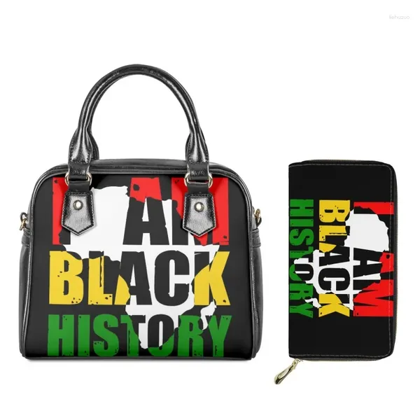 Bolsos de noche Twoheartsgirl Black History Mes Juneteenth 1865 Molso de hombro para mujeres Juego de bolsos de la mujer casual Bolsos Mujer