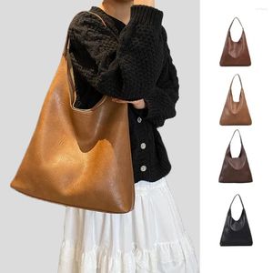 Avondtassen Vegan PU lederen schoudertas Dames Vintage Veelzijdige luxe designer handtassen Vrouwelijke mode Eenvoudige draagtas met grote capaciteit