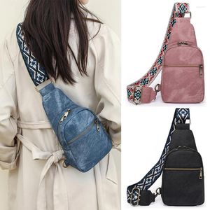 Avondtassen Veganistisch PU-leer Sling Damesmode Veelzijdig ontwerp Gitaarband Crossbody Borsttas Meisjes Casual Vintage Fanny Packs