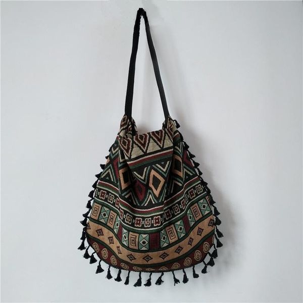 Sacs de soirée Vintage Bohemian Fringe Femme Sac à bandoulière Gland Boho Hippie Gypsy Fringes Sacs à main Sacs ouverts Soirée