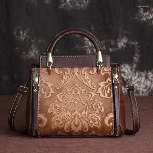 Avondtassen Vintage Koeienhuid Echt Leer Dames Schoudertas Mode Veelzijdige Handtas Dame Casual Winkelen Crossbody M913