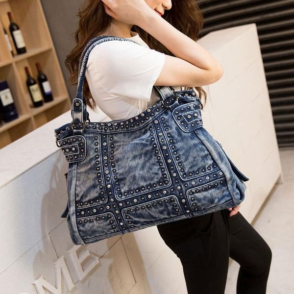 Sacs de soirée Design Vintage Mode Denim Femmes Sac Jeans Épaule Filles Sacs À Main Bandoulière Messenger SacsSoirée