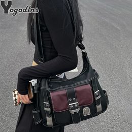 Bolsos de noche Vintage de alta calidad de cuero de PU, bolso bandolera de hombro para mujer, mensajero de gran capacidad, bolso de viaje de diseño de lujo, bolsa 231216