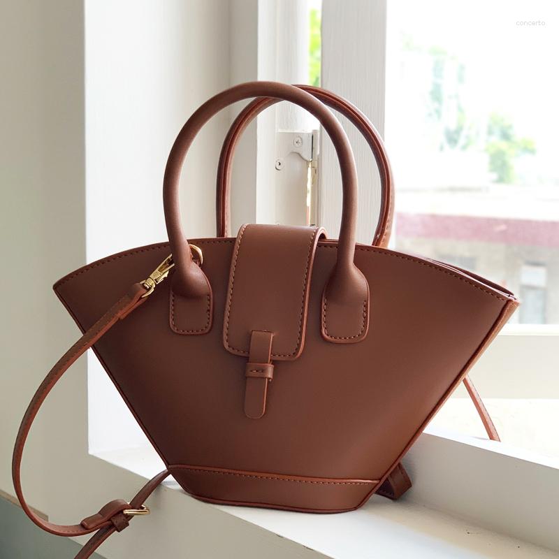 Evening Bags Vintage Shell For Women Luxury Designer Handbags And Purses 2023 In PU Top Handle Korean Small Shoulder Messenger Bag