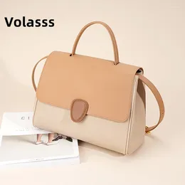 Avondtassen Volasss grote capaciteit zachte koeienhuid moet tas luxe echte lederen handtas voor vrouwen pendelende crossbody dames