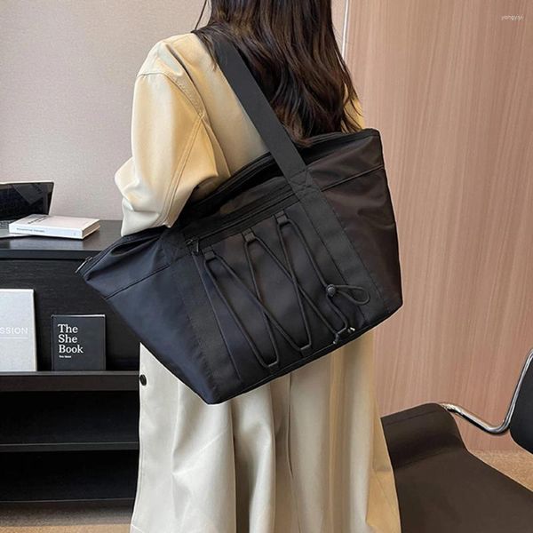 Bolsas de noche Tela impermeable Gran capacidad Ocio o viajes para mujeres Corea Vintage Hombro Moda Casual Totes Bolso Packag