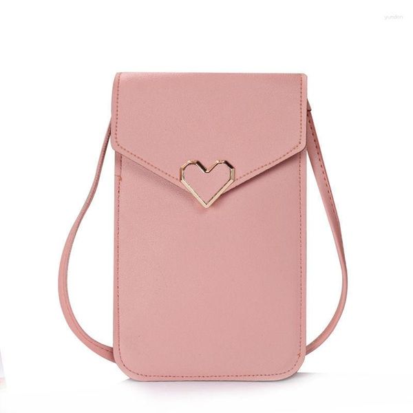 Bolsas de noche Bolsa de teléfono móvil impermeable Moda de mujer transparente Mini cubierta cruzada Hombro ligero