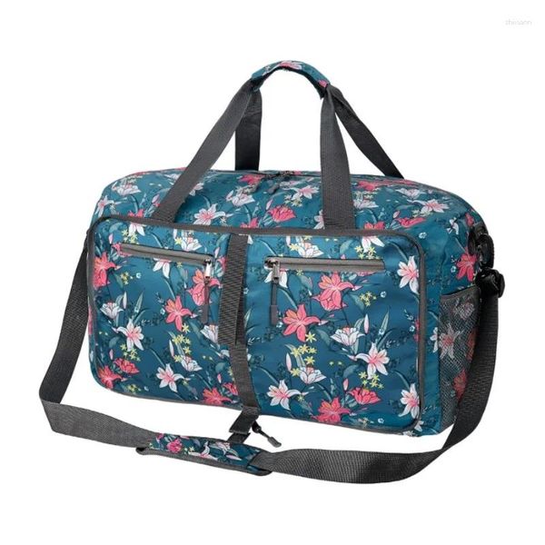 Bolsas de noche Bolsa de fin de semana para mujeres Conjunto de viaje acolchado Plaid Overnight Duffel Fit 23 