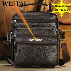 Sacs de soirée WESTAL sac hommes en cuir noir sur les sacs à bandoulière concepteur messager sacs à bandoulière pour hommes pour appareil photo ipad sac à main homme 7457 231108