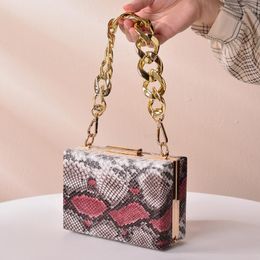 Avondtassen damestas met slangenprint in handtassen ketting cluch portemonnee meest verkochte luxe designer crossbody voor vrouwen 2023