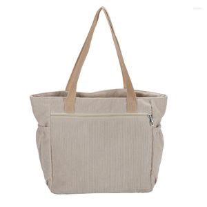 Avondtassen damesmode schouder 2023 canvas grote draagtas Japanse corduroy shoppers handtassen student designer boekzak bolsas