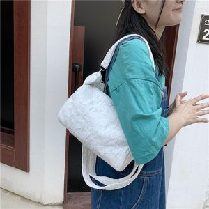 Sacs de soirée femmes blanc unique sac à bandoulière mode dames petits sacs à main à rabat sacs à main Simple femme plié Hobos en cuir PU sous les bras