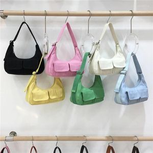 Bolsas de noche Bolso de mujer Moda Casual Lienzo Bolsillo Hombro Diseñador de verano 2024 Venta al por mayor Negro Rosa