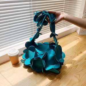 Sacs de soirée femmes sac coréen 3D fleur Vintage seau mode doux épaule sac à main petit frais tout match filles esthétique