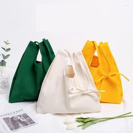 Avondtassen vrouwen canvas handtassen herbruikbaar vest shopping bolsas de tela eco shopper bolso milieubescherming zomer schouder tas