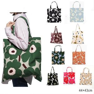 Bolsas de noche Mujeres Diseñador Marcas Grueso Hombro Japonés Gran Flor Algodón Compras Finlandia Patrón Estilo Bolsa de tela portátil 231117