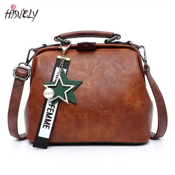 Bolsos de noche Bolso de mujer Bolso de hombro de cuero Mujer Doctor Bolso cruzado Tote Estrella Colgante Borla S Casual Diseñador famoso Bolsos de mujer J230420