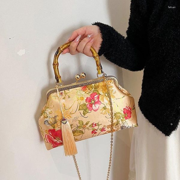 Bolsos de noche bolsos para mujeres 2024 clip tipo bolso cruzado bolso de moda flores diseñador damas de hombro satchel