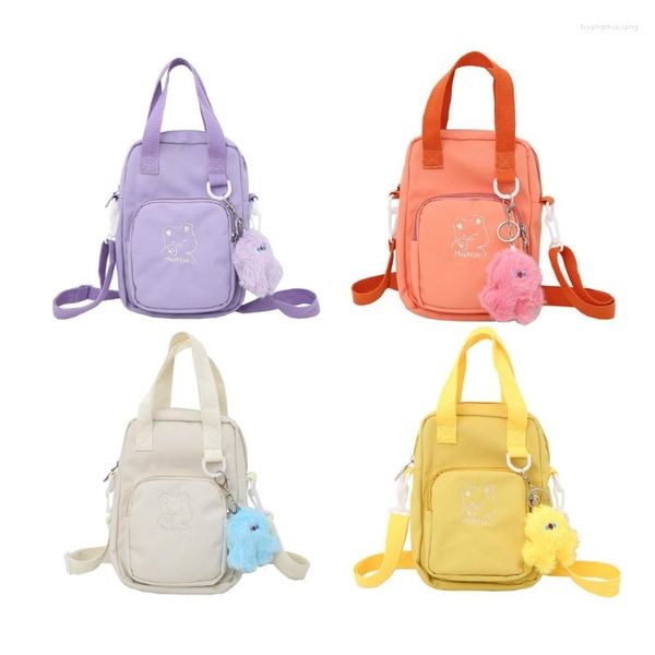 Sacs de soirée Femmes Harajuku Sac à bandoulière Filles JK Sac à main à bandoulière en toile transparente E74B