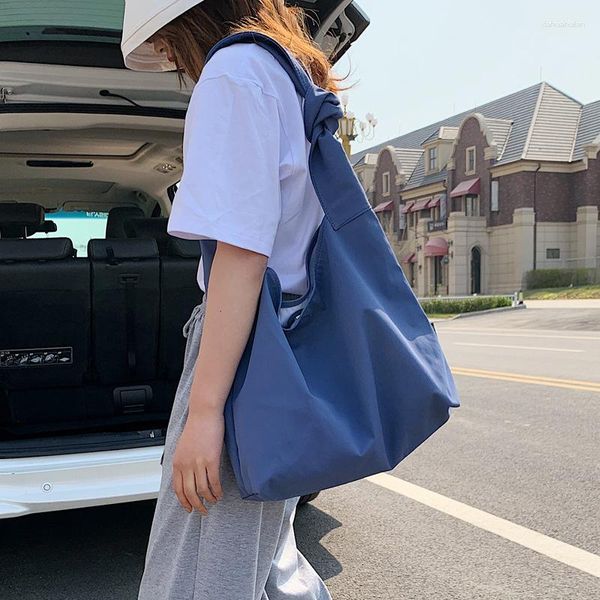 Bolsas de noche para mujeres Bolsa de gran capacidad Bag Mujer Casual Nylon Hombro Corea universitaria Estudiantes Harajuku Clase Tandbag