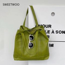 Bolsos de noche para mujer, bolso de mano grande y suave, bolso de hombro de cuero sintético, verde, blanco, marrón, verano 231207