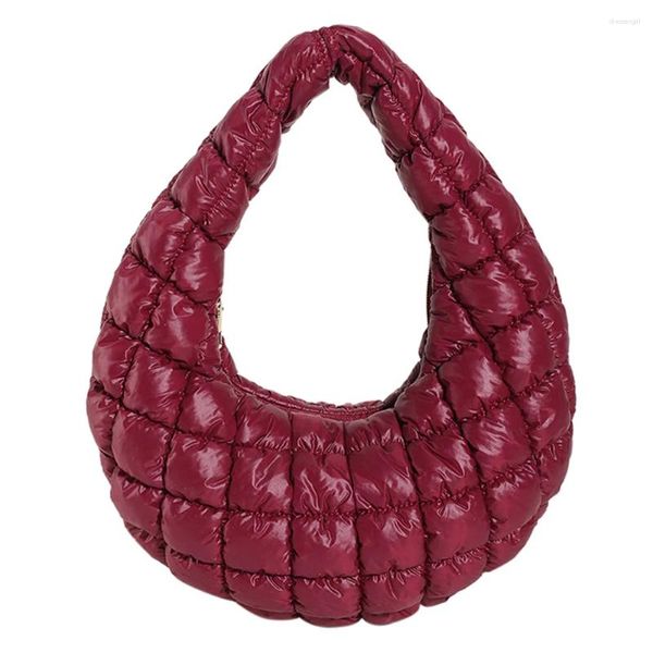 Sacs de soirée Femmes Rembourré Hobo Sac Polyvalent Doux Satchel Léger Nuage Plissé Matelassé Fourre-Tout Sac À Main Fille Élégant Bourse