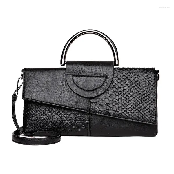 Sacs de soirée Femmes Pu Leather sac à main mode Crocodile Modèle Small Sac Bag des dames Messenger Enveloppe de bobine