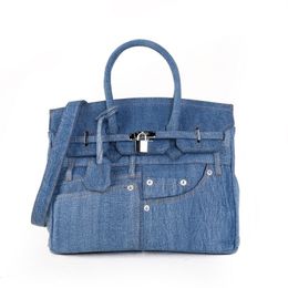 Sacs de soirée Sac pour femme sac pour femme sac sous les bras japonais et coréen sac à main en denim sac pour femme sac à bandoulière unique 231214