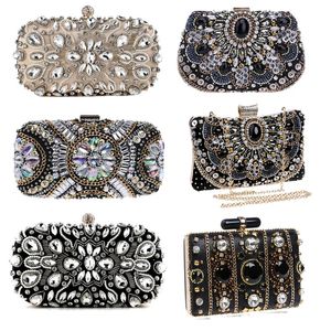 Avondtassen Dames Avondtasje Feestportemonnee Luxe Bruiloft Clutch Voor Bruids Prachtige Kristallen Dameshandtas Abrikoos Zilver Portemonnee 230927