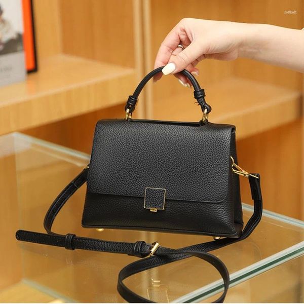 Bolsos de noche Bolso de cuero de lujo para mujer Tote de moda coreana debe ser genuino Taschen Bolsos de damas Venta con