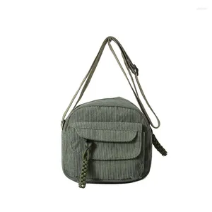 Avondtassen Dames Mini Corduroy Schoudertas 2024 Mode Vrouwelijke Canvas Handtas Dames Rits Toevallige Portemonnee Crossbody Doek Zakje