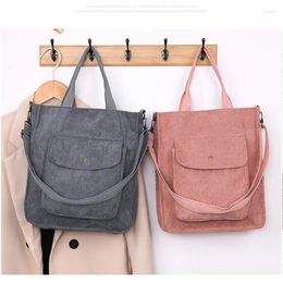 Bolsos de noche Bolso de hombro para mujer Pana Tas Voor Vrouwen Shopper Diseñador Handtas Herfst En Winter Meisjes Student Boekentas