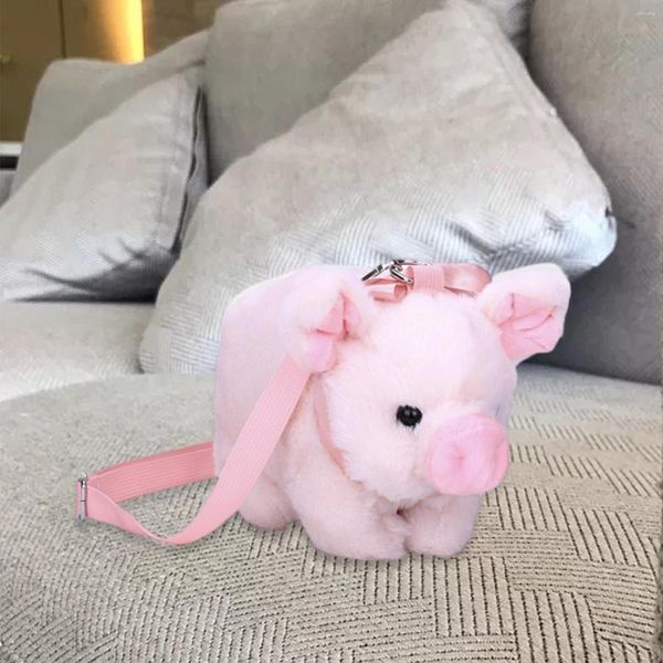 Sacs de soirée Sac à bandoulière avec bracelet réglable Pink Piggy Crossbody