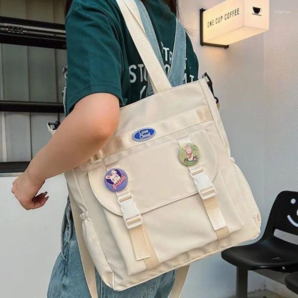 Bolsos de noche para mujer, bolso de hombro tipo bandolera, bolso de lona grande japonés, bandolera para estudiante, bolso de marca para mujer 2024