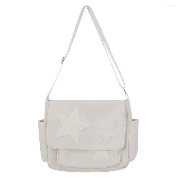 Sacs de soirée Femmes Star Messenger Sac Multi-poches Solide Épaule Légère Sangle réglable Grande Capacité Slouchy Shopper