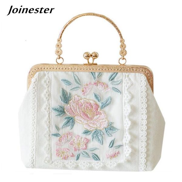 Bolsos de noche Bolso vintage con cierre de beso para mujer, monederos y bolsos bordados de estilo chino con correa de cadena, bolsos de noche para mujer, bolso de hombro 230215