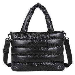 Bolsos de noche Mujeres Bolsos de invierno Espacio móvil Brillante Mujer Abajo Bolsas Chaqueta acolchada Bolso de hombro Artículos baratos 2023 Bolsas de Navidad J230625