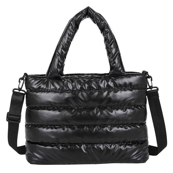 Bolsos de noche Mujeres Bolsos de invierno Espacio móvil Brillante Mujer Abajo Bolsas Chaqueta acolchada Bolso de hombro Artículos baratos 2023 Bolsas de Navidad J230419