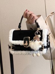 Evening Bags Xiuya Cute Plush Handbags For Women Trendyol 2024 Spring Lady Crossbody Casual All-match Black Fashion Designer Coin Purse