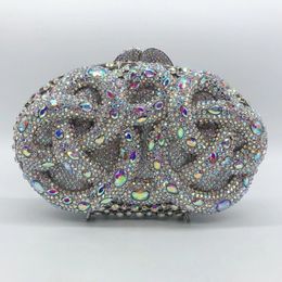 Bolsos de noche XIYUAN AB, embrague de cristal plateado, bolsos de mano de lujo para fiesta de boda de noche para mujer, bolsos de mano para mujer, bolsos pequeños para funda de teléfono 230818