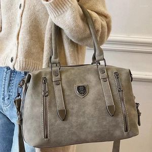 Sacs de soirée Y2K Coréen Vintage Kaki Gris Sac à bandoulière Esthétique Goth Bourse Designer Grunge Portefeuille Messenger Bandoulière Grand Fourre-tout Femmes