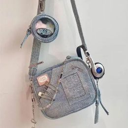 Avondtassen Y2K Vintage Denim Handtas Leuke Casual Mode Chase Star Pain Bag 2024 Lente Designer Luxe Vierkant