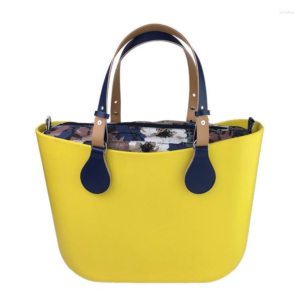 Sacs de soirée jaune étanche EVA corps grande taille O sac Obag Style luxe sacs à main femmes silicone main