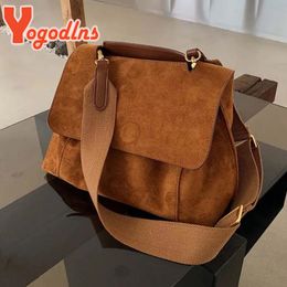 Sacs de soirée Yogodlns automne hiver polaire épaule femme cuir givré bandoulière rétro grande capacité Messenger 230320