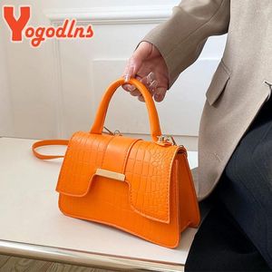 Sacs de soirée Yogodlns Spring Crocodile Sac à bandoulière pour femmes Pu Leather Satchel Crossbody Fashion Fashion Lady Handbag Shopping Purse