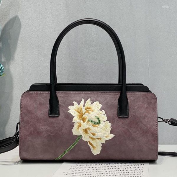 Bolsos de noche YourSeason señoras exquisito bordado cuero versátil Floral mujeres hombro Vintage estilo chino Cheongsam bolsos